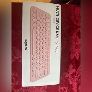 Logitech K380 Multi-Device Keyboard in Pink